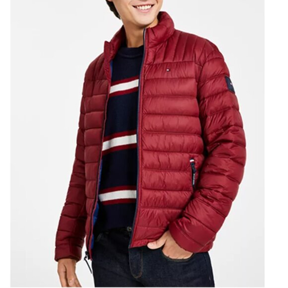 TOMMY HILFIGER RECYCLED PACKABLE JACKET ROUGE 4XL